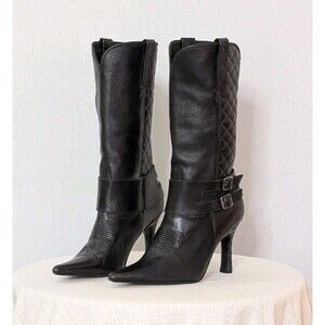 Charlie 1 Horse By Lucchese Size 7.5N Ladies Pointed Toe High Heel Cowgirl Boots